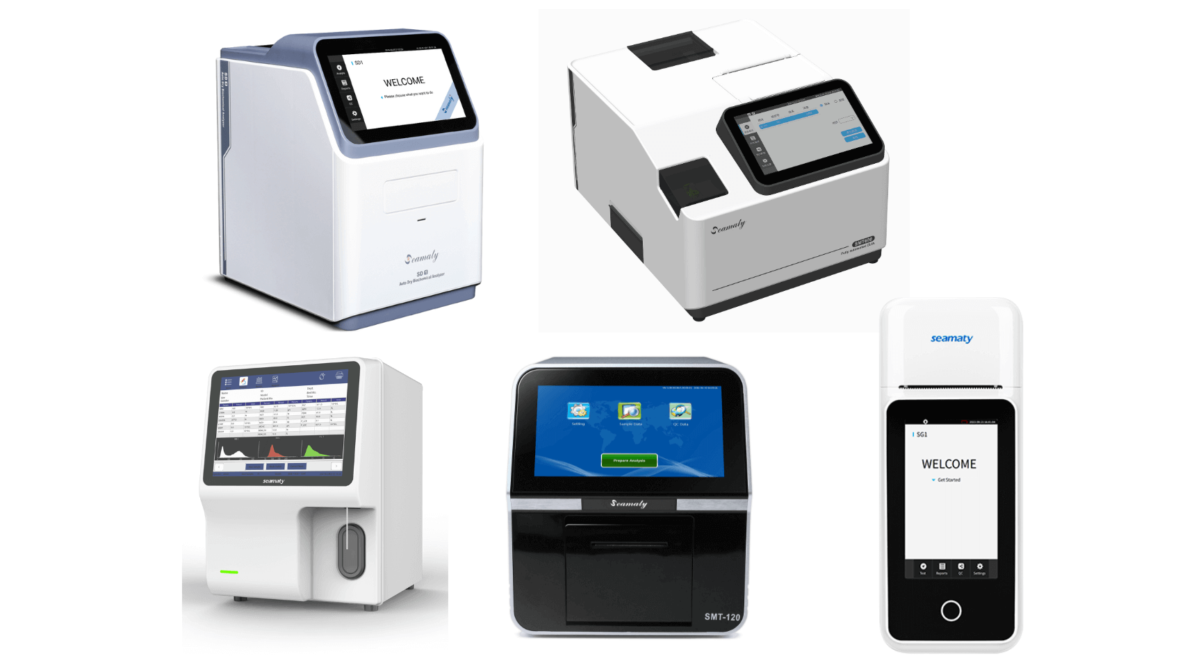 Clinical laboratory analysers for liver function, blood count and biochemistry testing